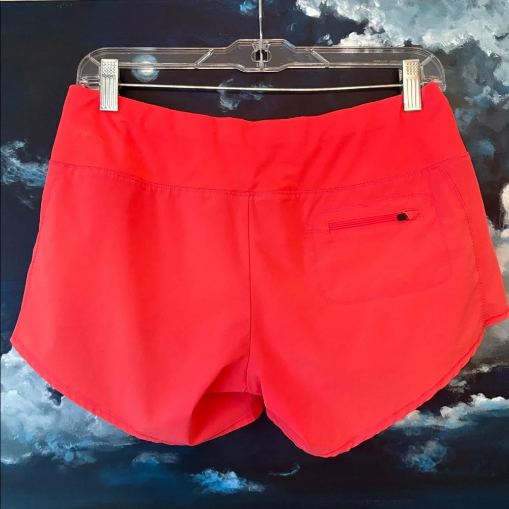 Oiselle Pink Roga Shorts 4” - Picture 3 of 5